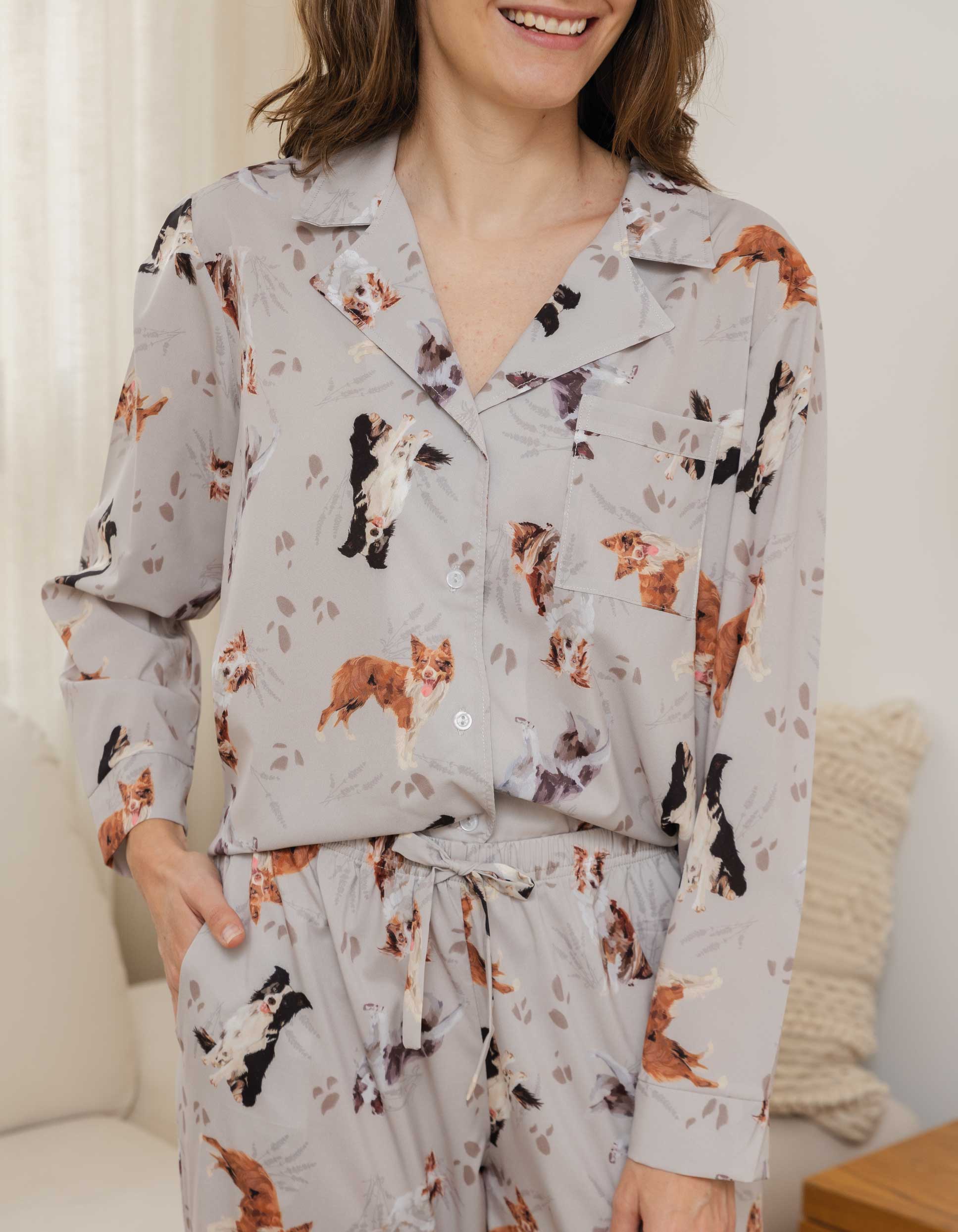 PIJAMA PANTALÓN BORDER COLLIE GRIS TP0031