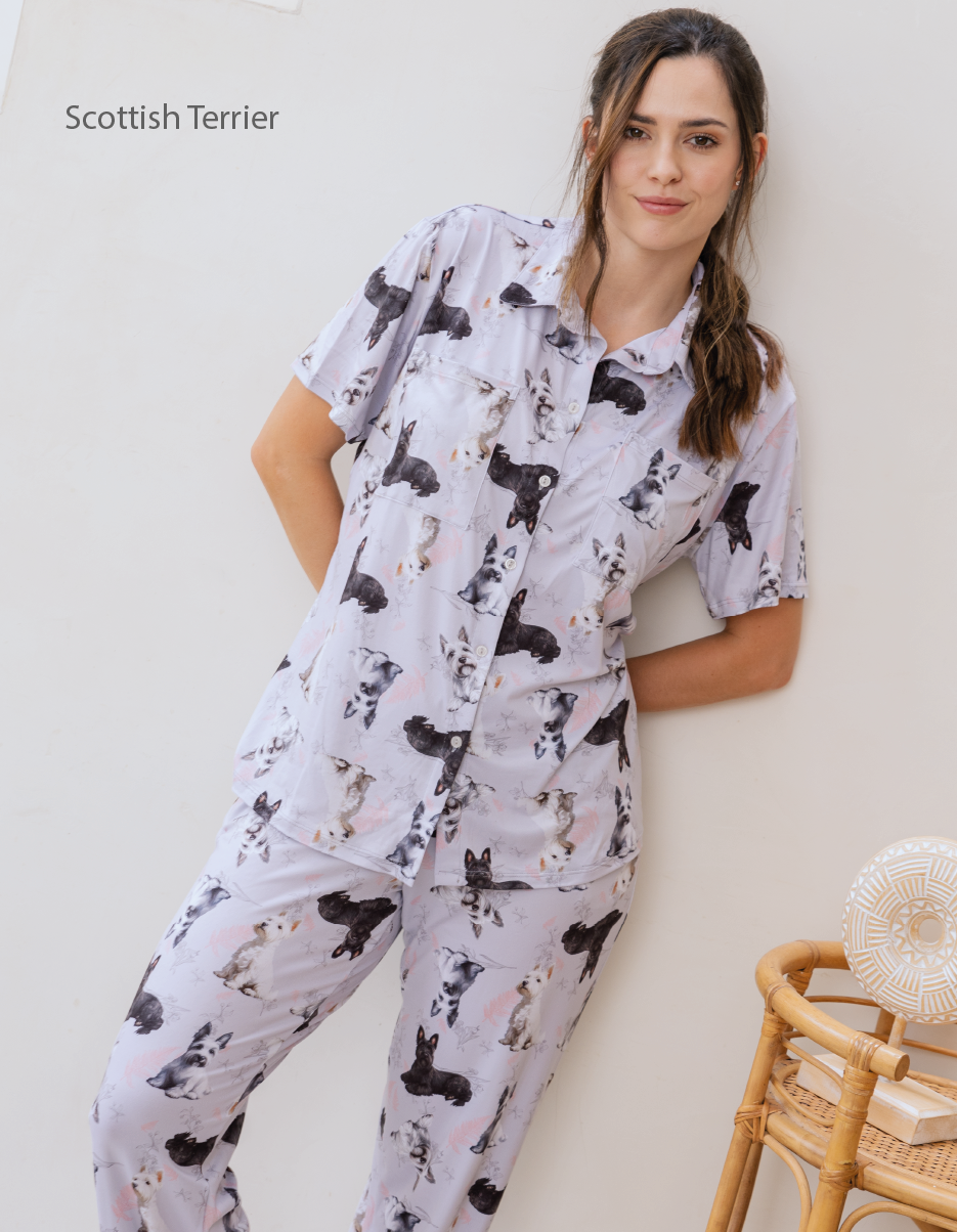 PIJAMA PANTALÓN SCOTTISH TERRIER GRIS TP0051
