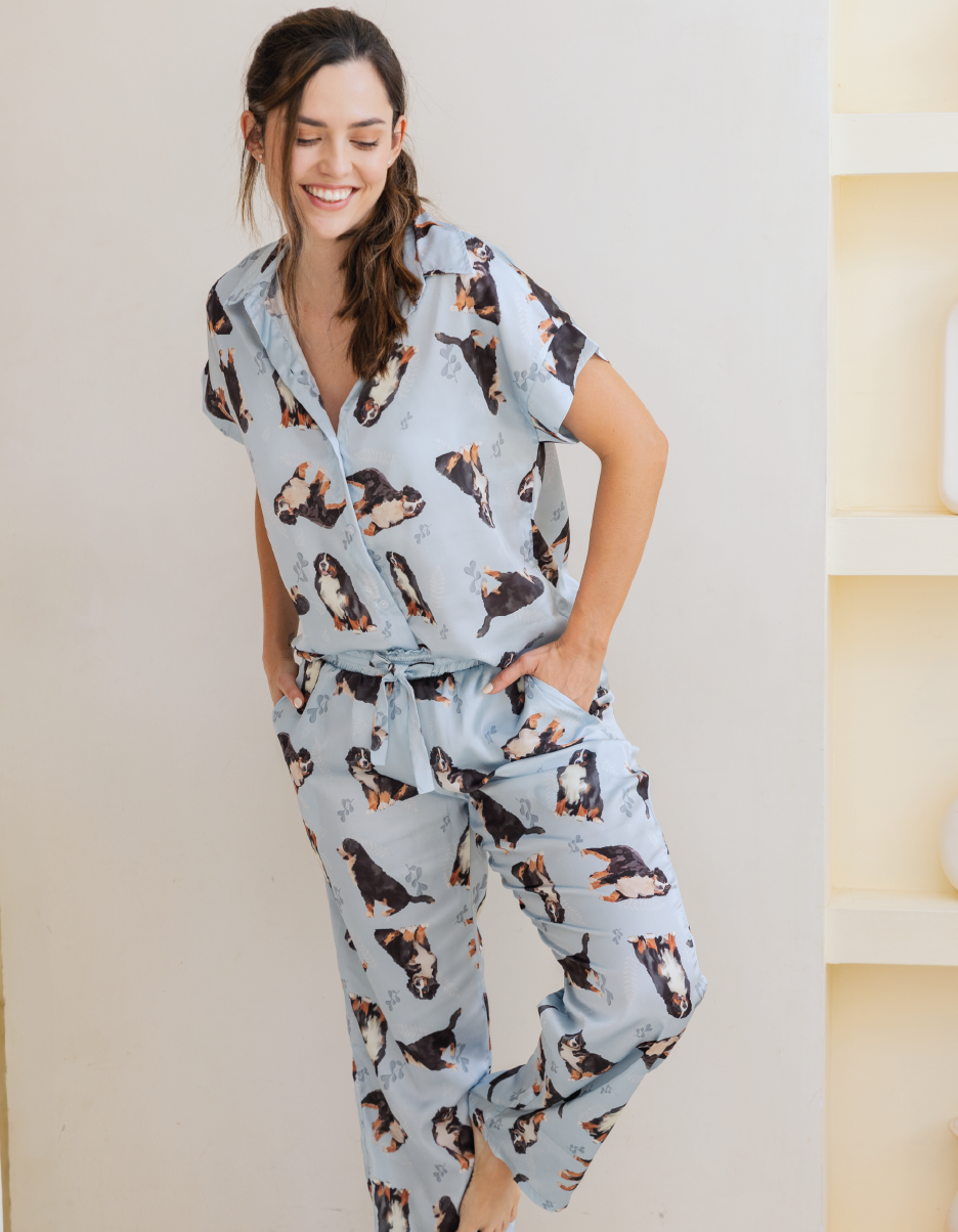 PIJAMA PANTALÓN BERNÉS AZUL  TP0039