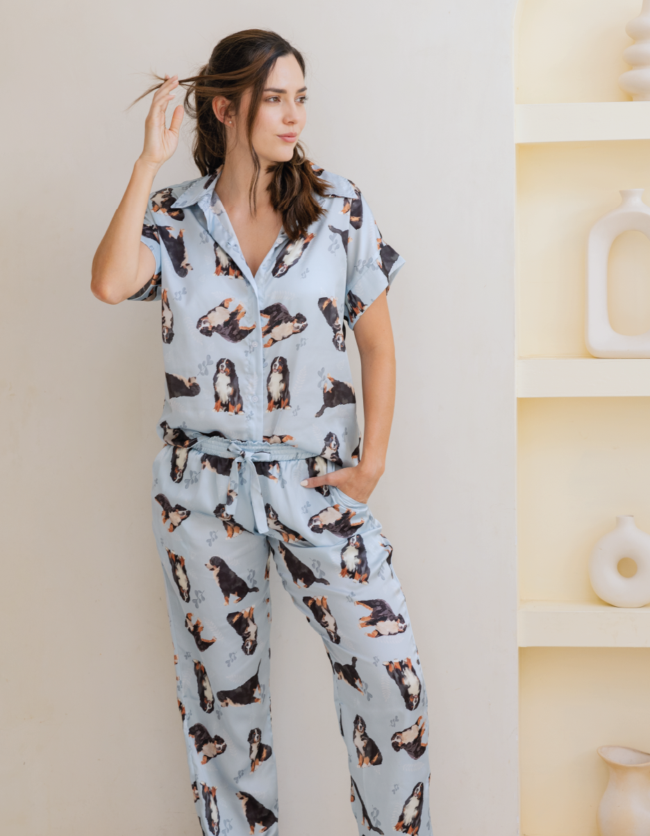 PIJAMA PANTALÓN BERNÉS AZUL  TP0039