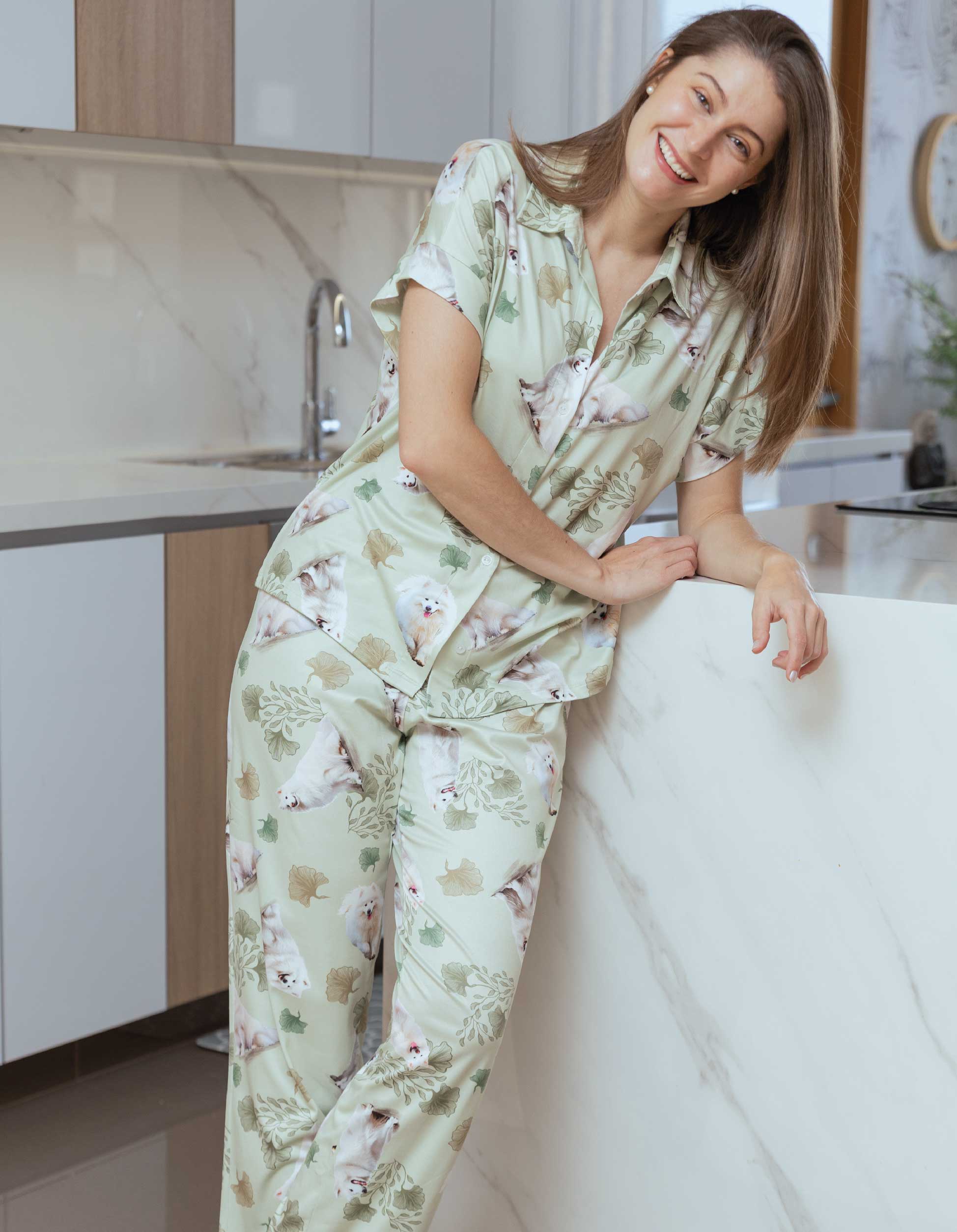 PIJAMA PANTALÓN SAMOYEDO VERDE TP0070