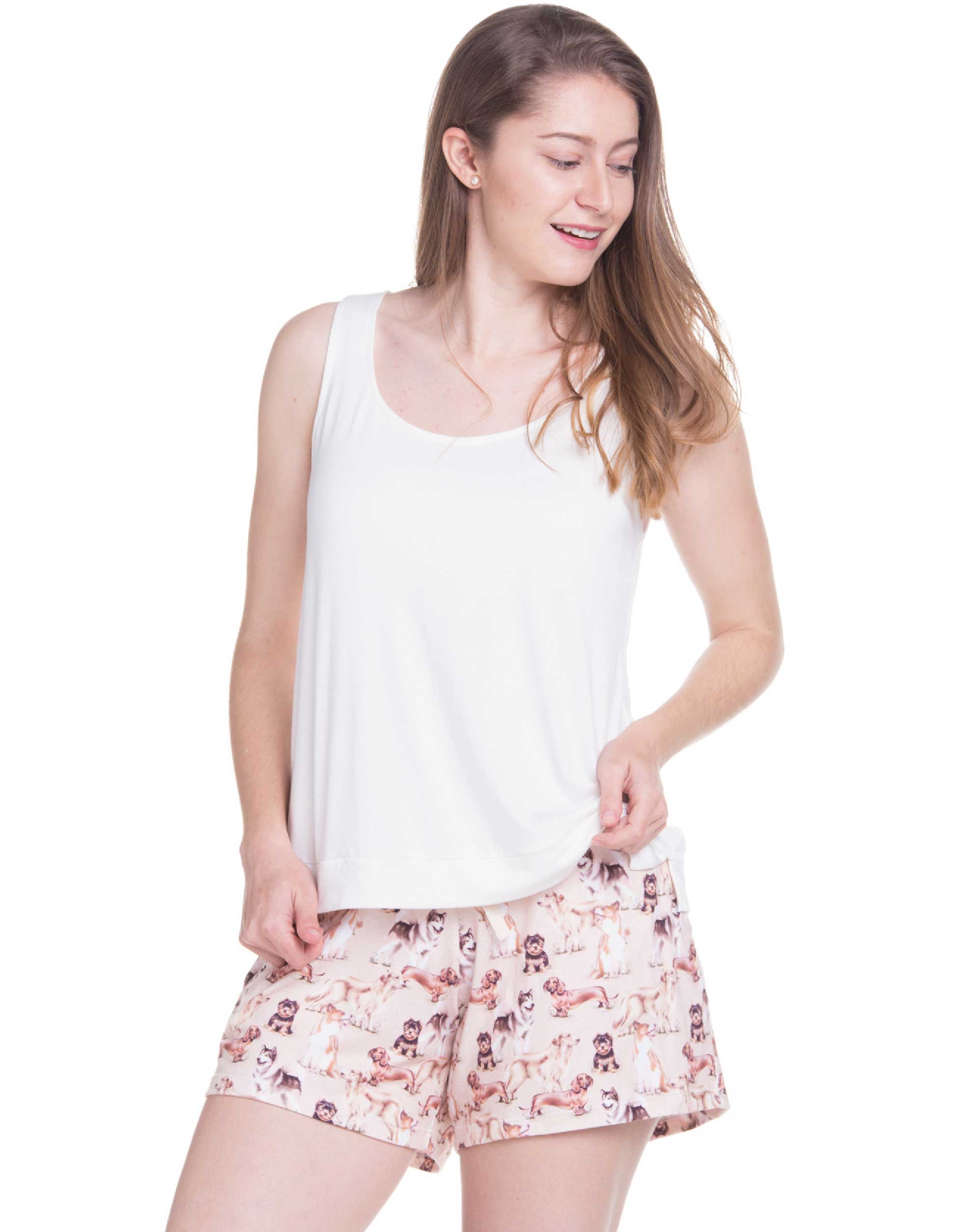 PIJAMA  SHORT PERROS PEACH SH056