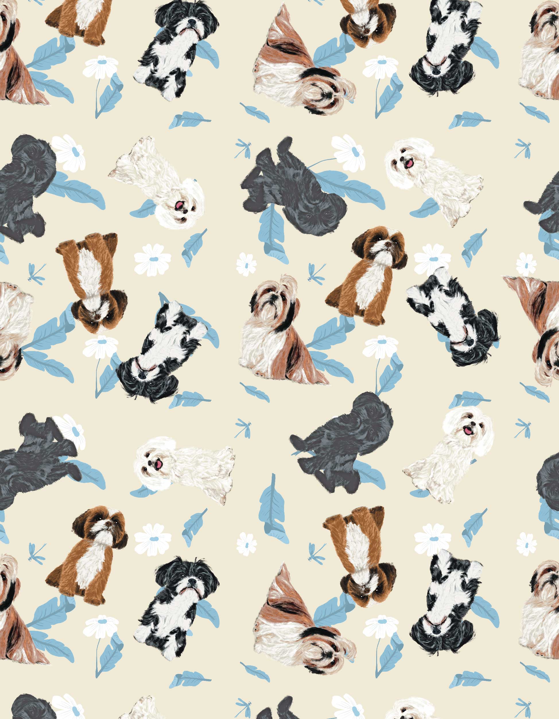 COSMETIQUERA SHIH TZU MARFIL CTK001