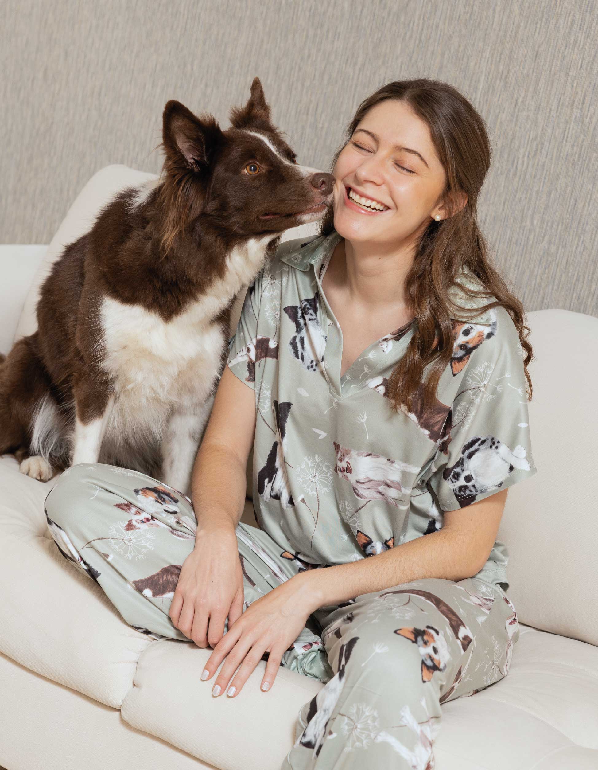 PIJAMA PANTALÓN BORDER COLLIE VERDE TP0068