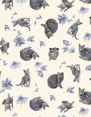 COSMETIQUERA GATOS GRISES MARFIL CTK001