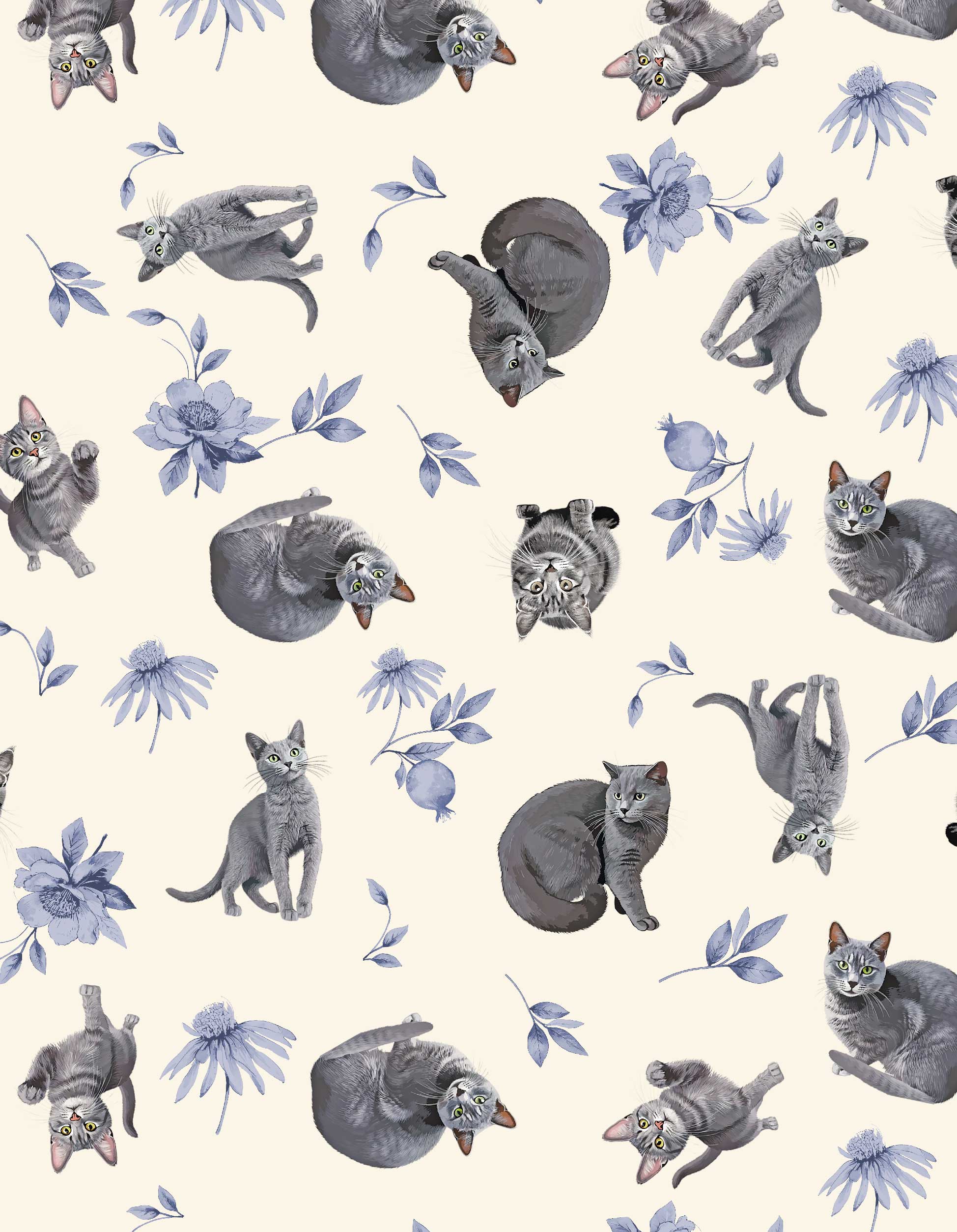 COSMETIQUERA GATOS GRISES MARFIL CTK001