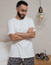 PIJAMA BERMUDA PERROS MASCULINO TBM001