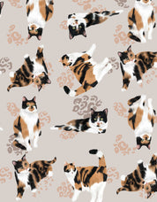 PIJAMA  PANTALÓN  GATOS CALICÓ GRIS TP0036