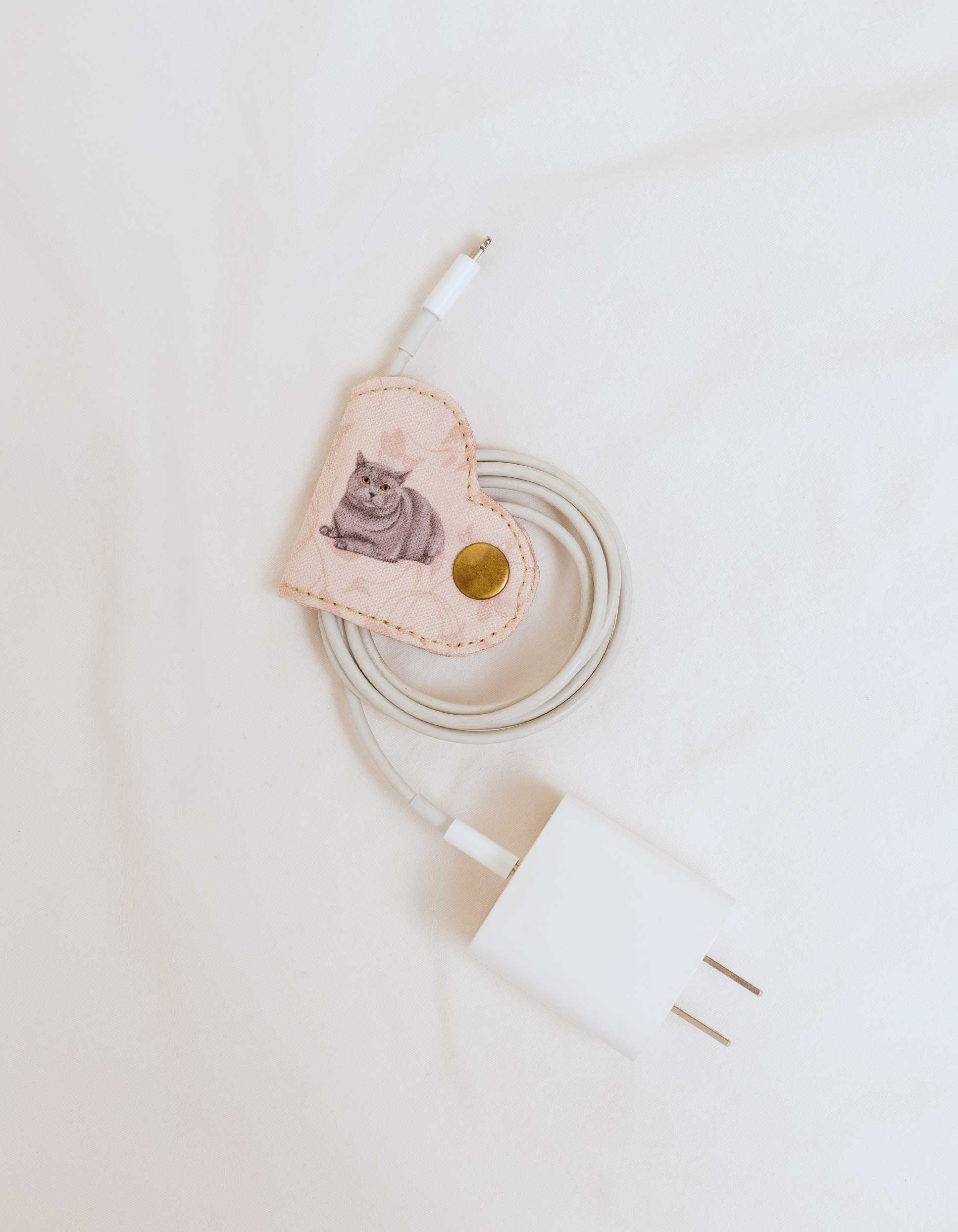 SUJETADOR DE CABLES GATO RUSO AZUL STK001