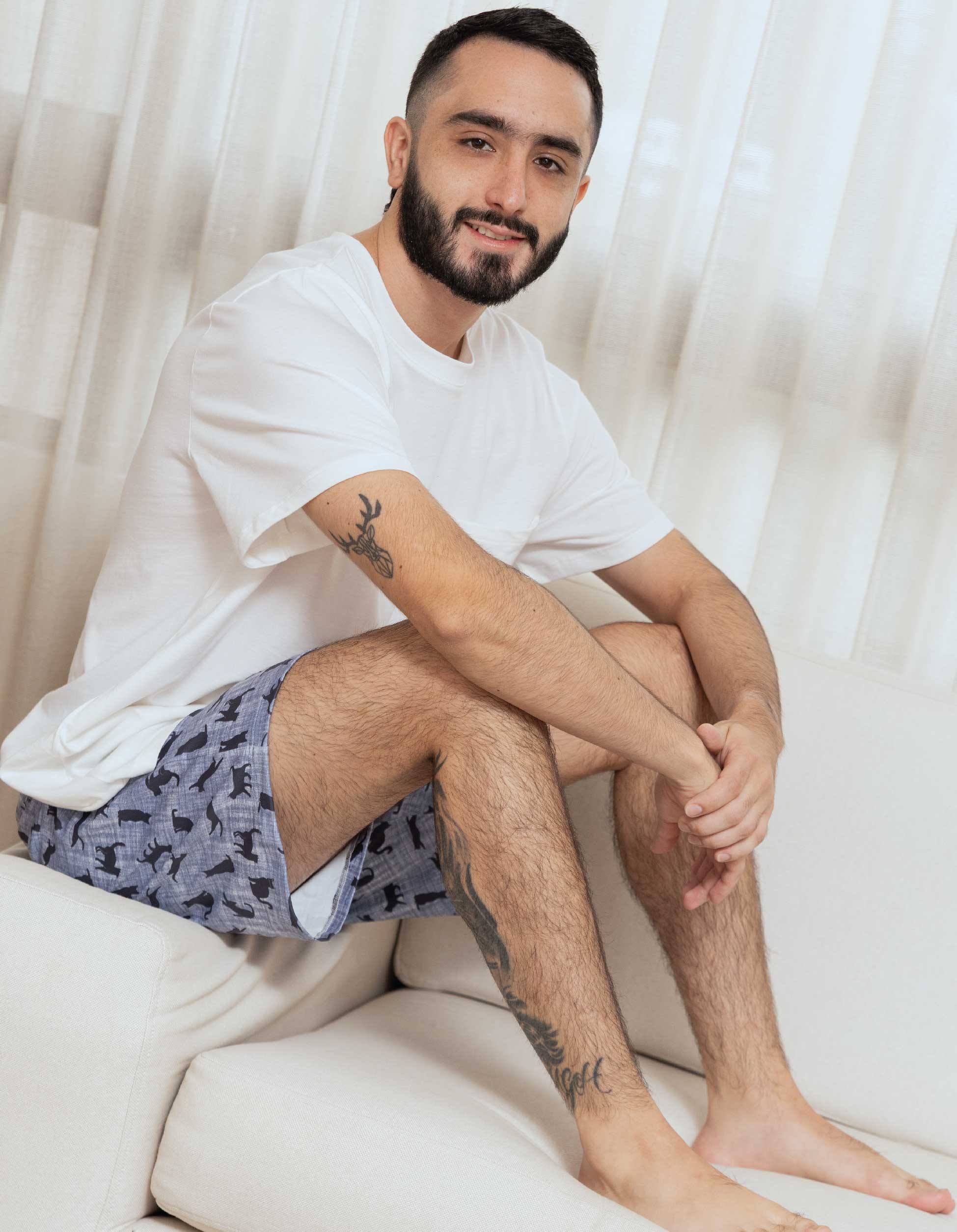 PIJAMA BERMUDA GATOS MASCULINO TBM000