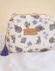 COSMETIQUERA GATOS GRISES MARFIL CTK001