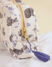 COSMETIQUERA GATOS GRISES MARFIL CTK001