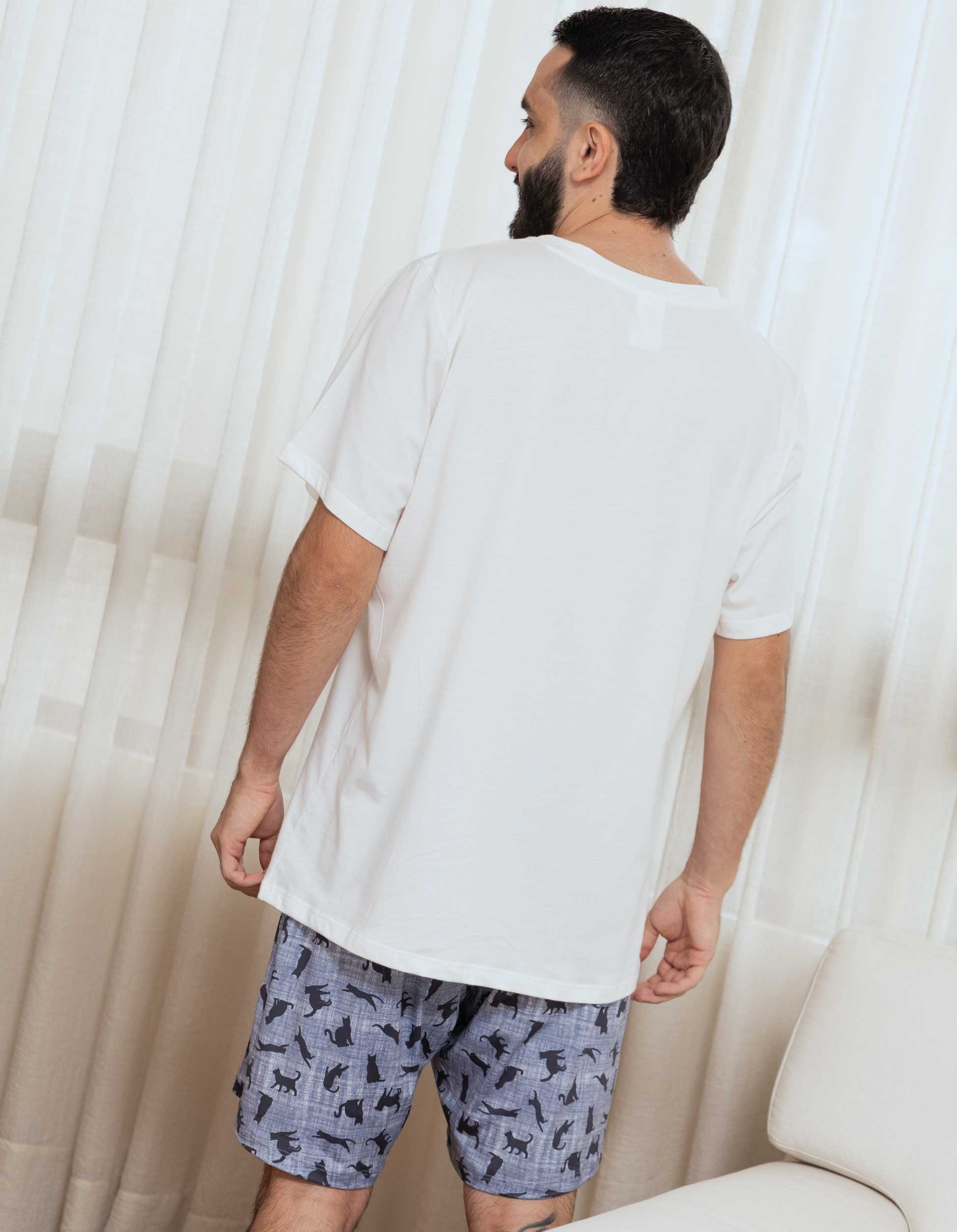 PIJAMA BERMUDA GATOS MASCULINO TBM000