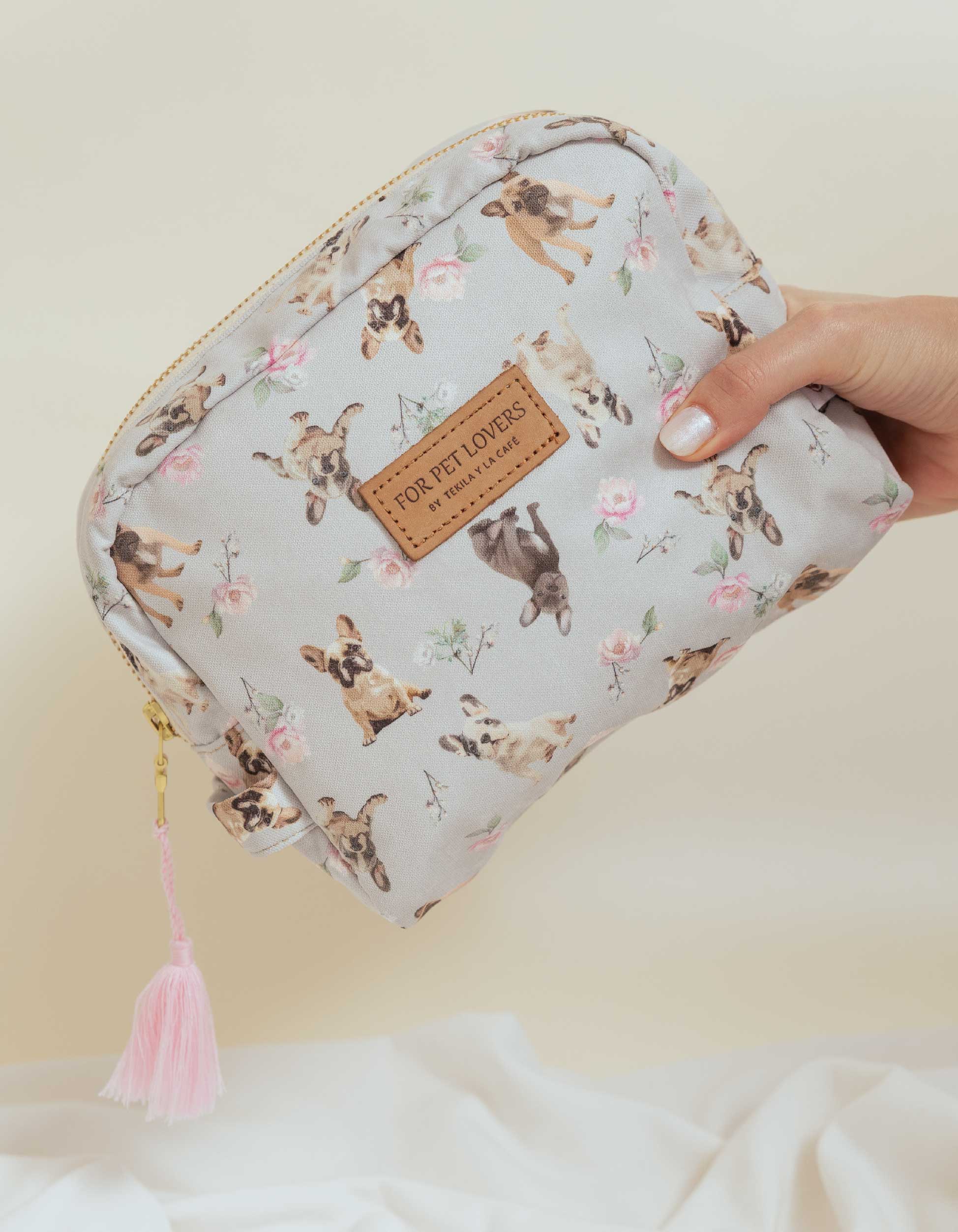 COSMETIQUERA BULLDOG FRANCÉS GRIS CTK001