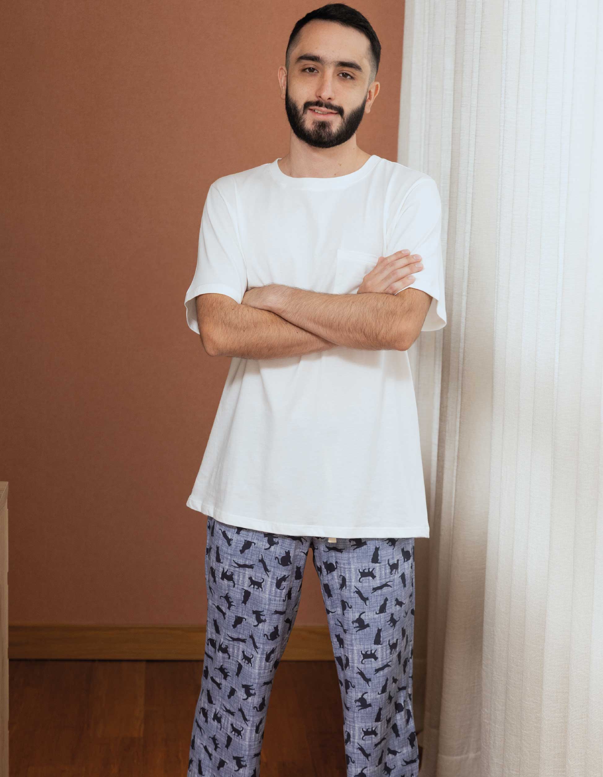 PIJAMA PANTALÓN GATOS MASCULINO TPM000