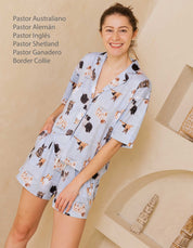 PIJAMA  SHORT PASTORES AZUL  TS0024