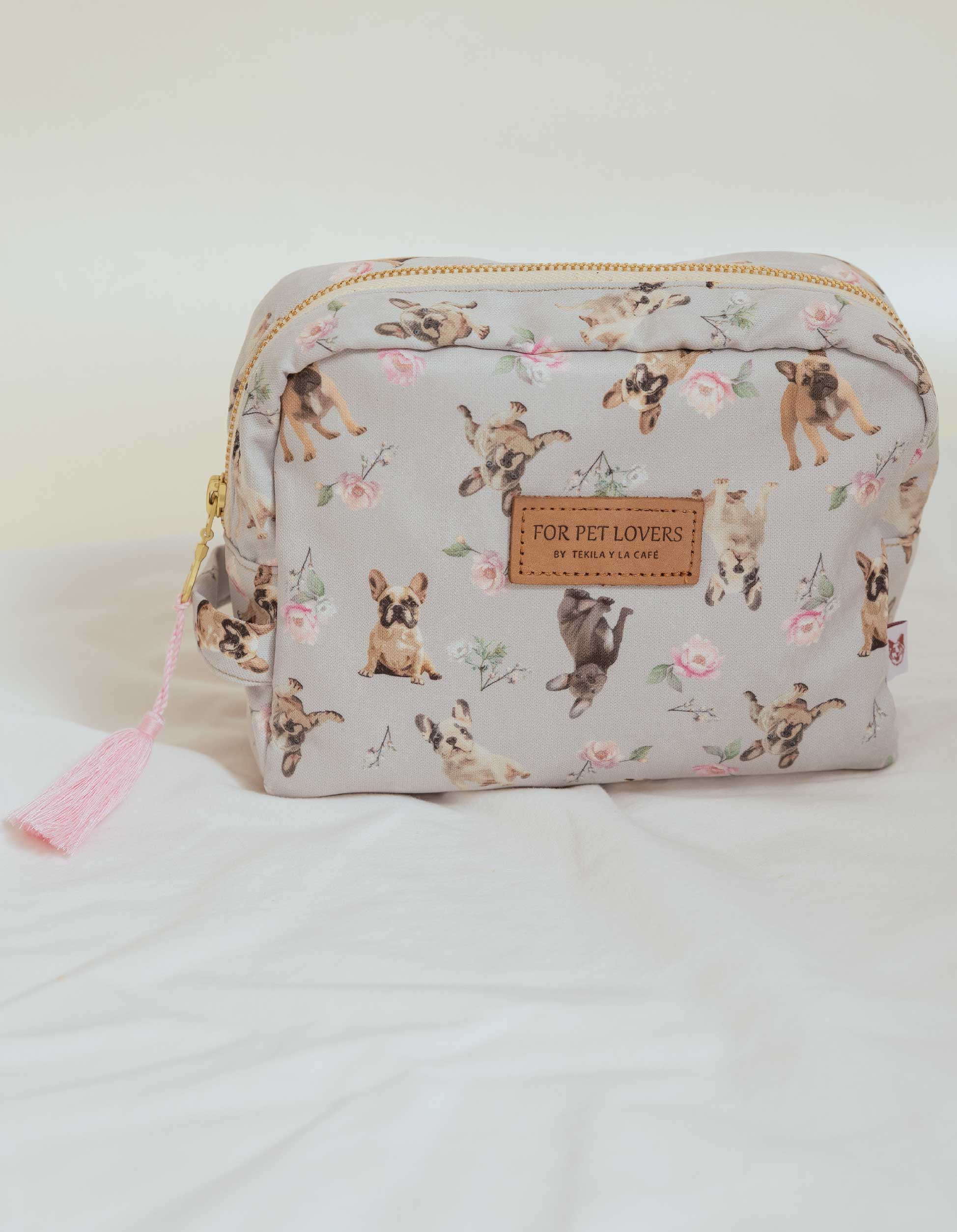 COSMETIQUERA BULLDOG FRANCÉS GRIS CTK001