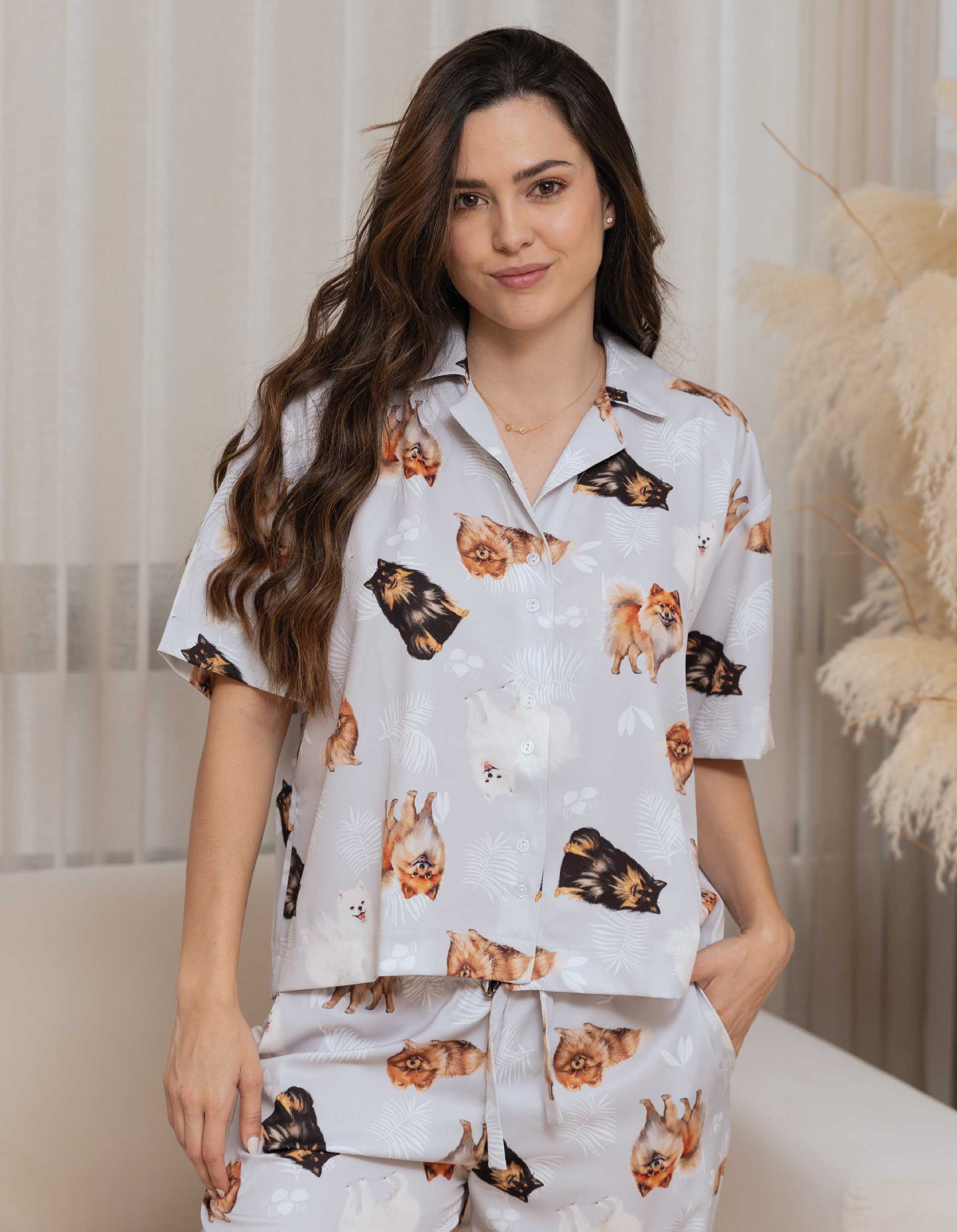 PIJAMA PANTALÓN POMERANIA GRIS TP0042