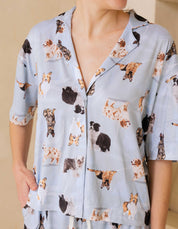 PIJAMA  SHORT PASTORES AZUL  TS0024