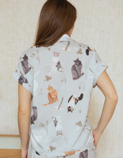 PIJAMA  PANTALÓN  GATOS CRIOLLOS VERDE TP0057