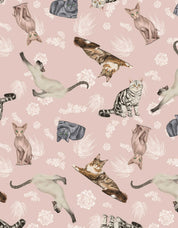 PIJAMA PANTALÓN GATOS MULTIRAZA ROSADO TP0035