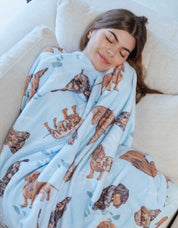 COBIJA SALCHICHA AZUL CBT001