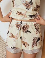 PIJAMA  SHORT YORKIE  AMARILLO TS0035