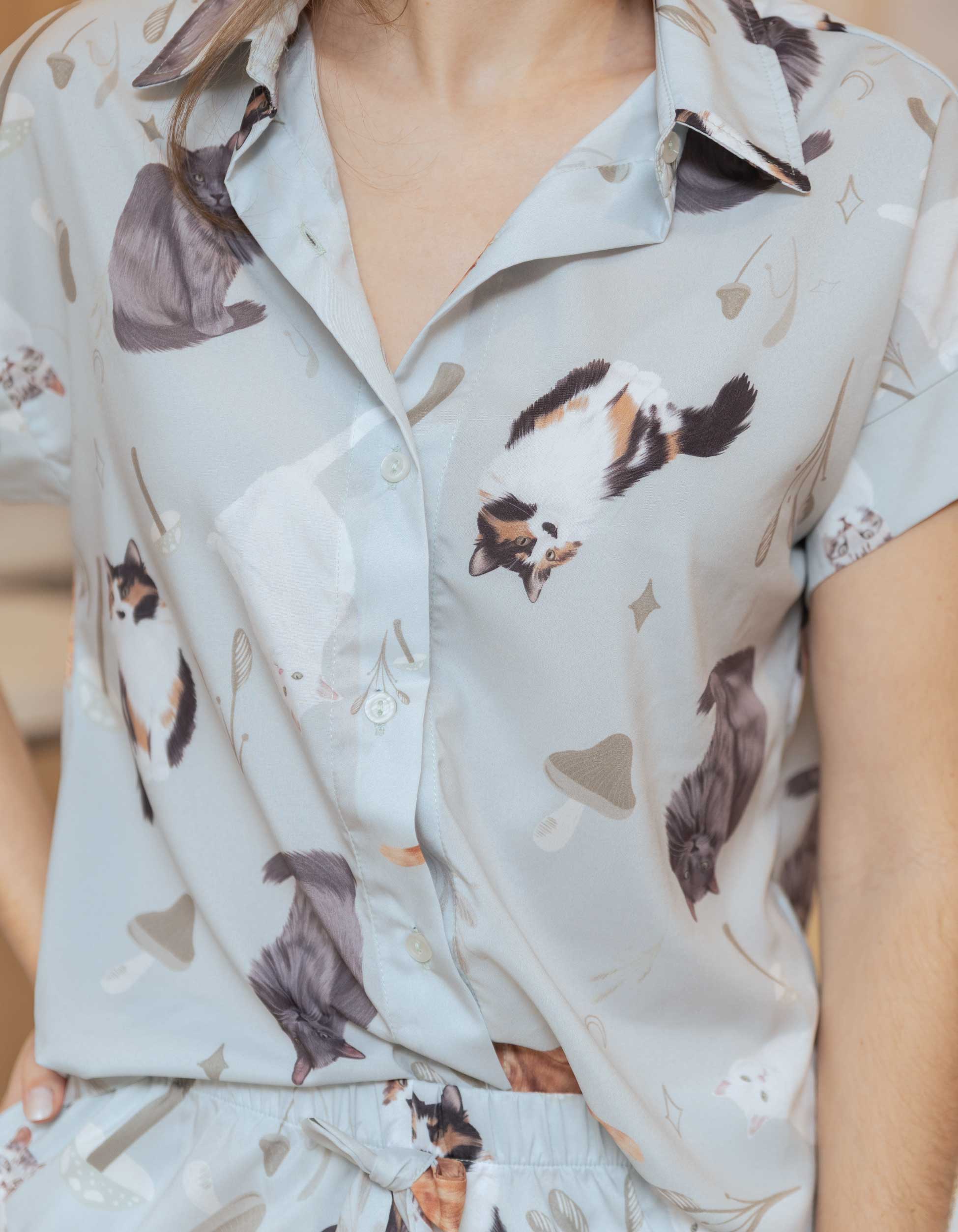 PIJAMA SHORT GATOS CRIOLLOS VERDE TS0029