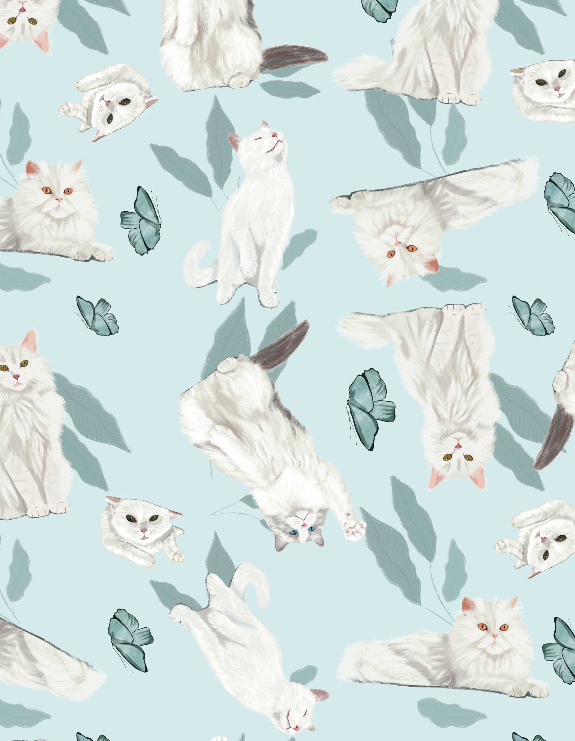 PIJAMA PANTALÓN GATOS BLANCOS TP0034