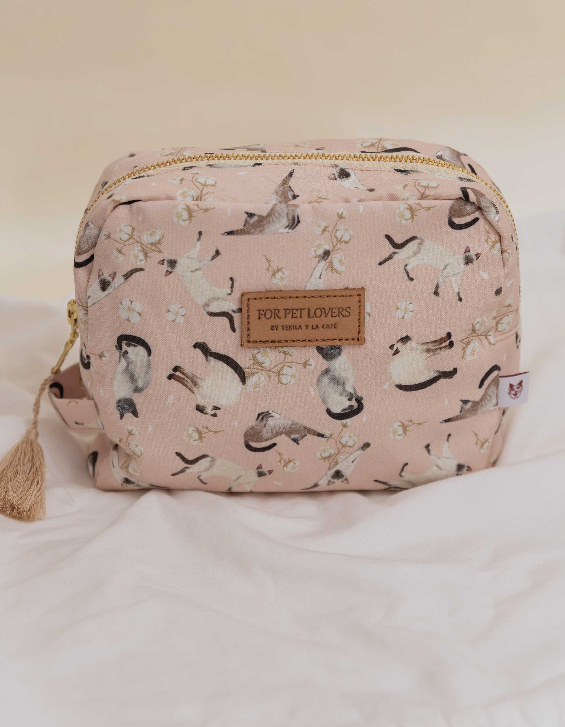 COSMETIQUERA GATOS SIAMÉS ROSADA CTK001