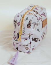 COSMETIQUERA GATOS MANCHADOS LILA CTK001