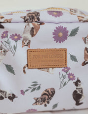 COSMETIQUERA GATOS MANCHADOS LILA CTK001