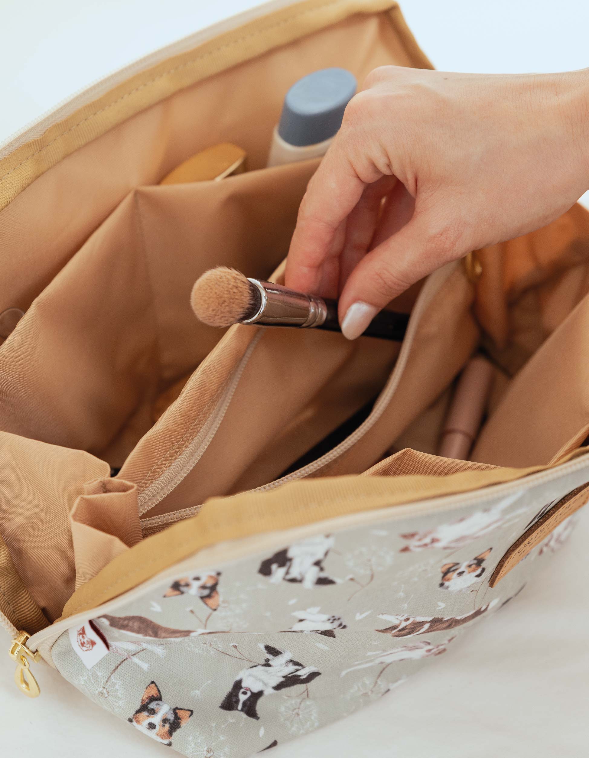 COSMETIQUERA VIAJERA BORDER COLLIE VERDE VTK001