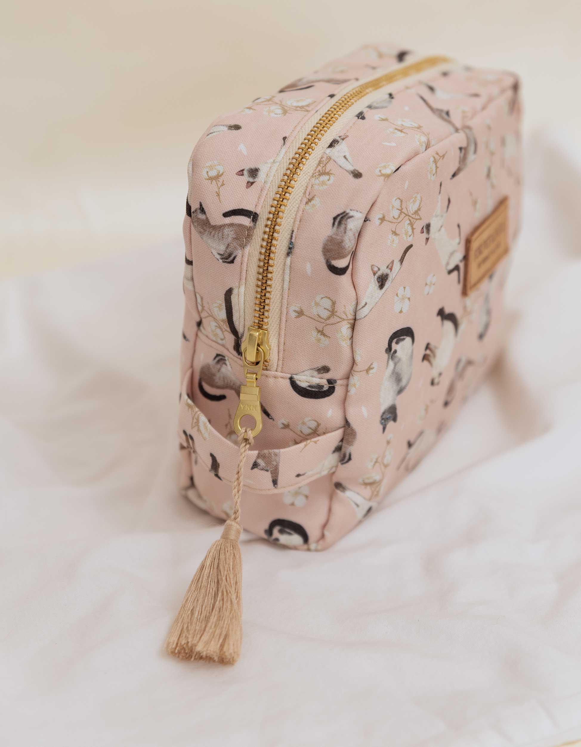 COSMETIQUERA GATOS SIAMÉS ROSADA CTK001