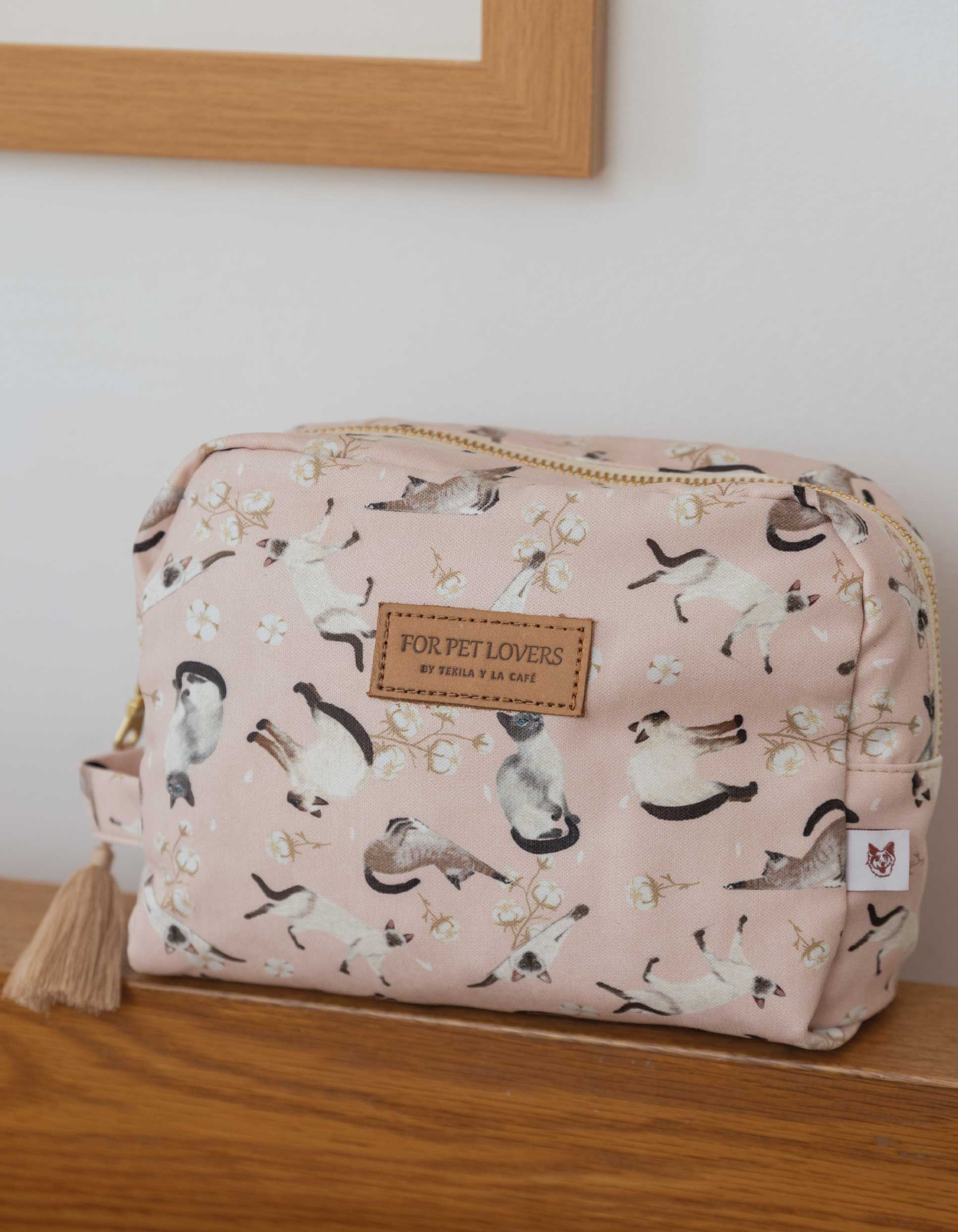 COSMETIQUERA GATOS SIAMÉS ROSADA CTK001