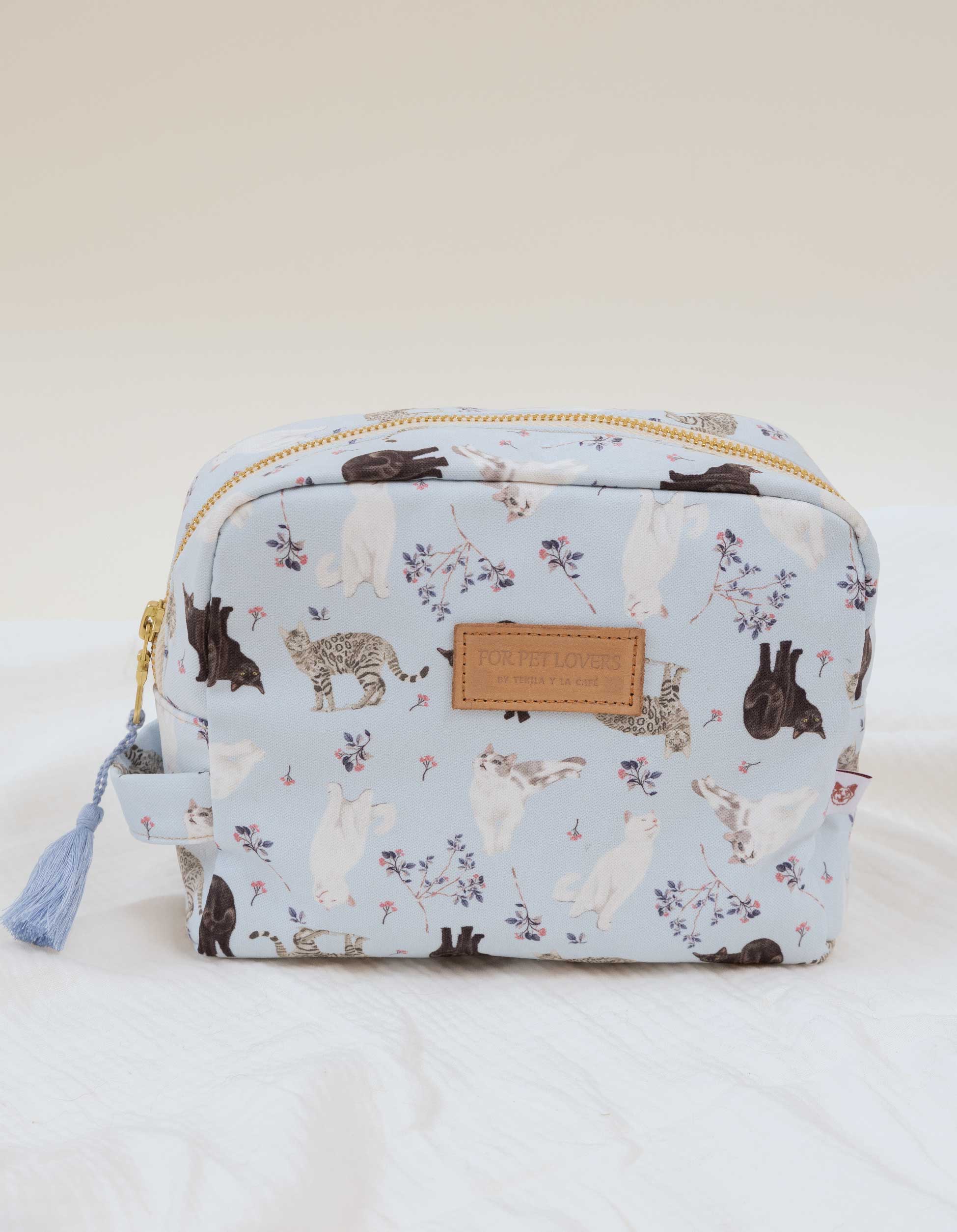 COSMETIQUERA GATOS MULTIRAZA AZUL CTK001