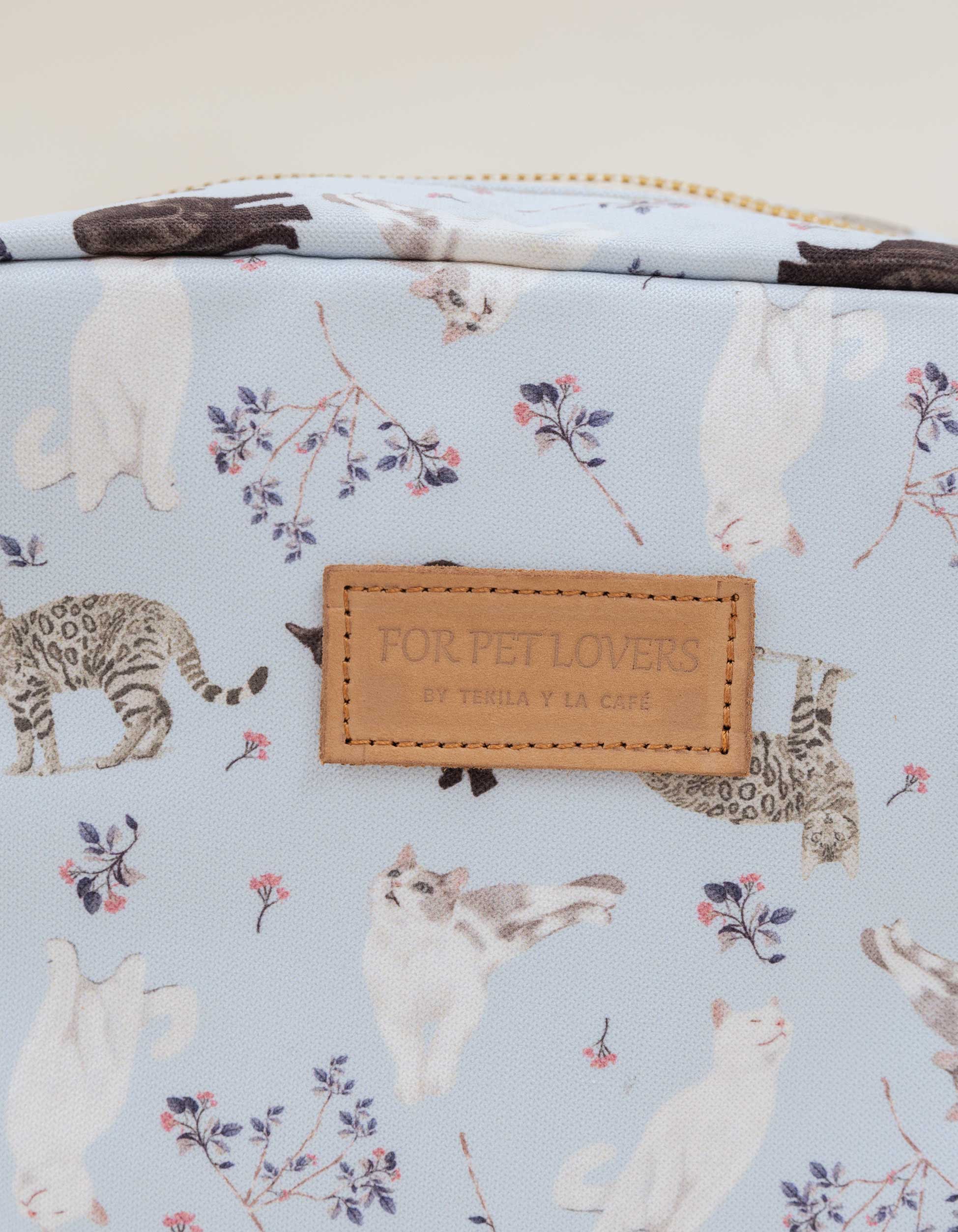 COSMETIQUERA GATOS MULTIRAZA AZUL CTK001