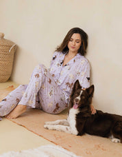 PIJAMA PANTALÓN RAZAS PEQUEÑAS LILA TP0041