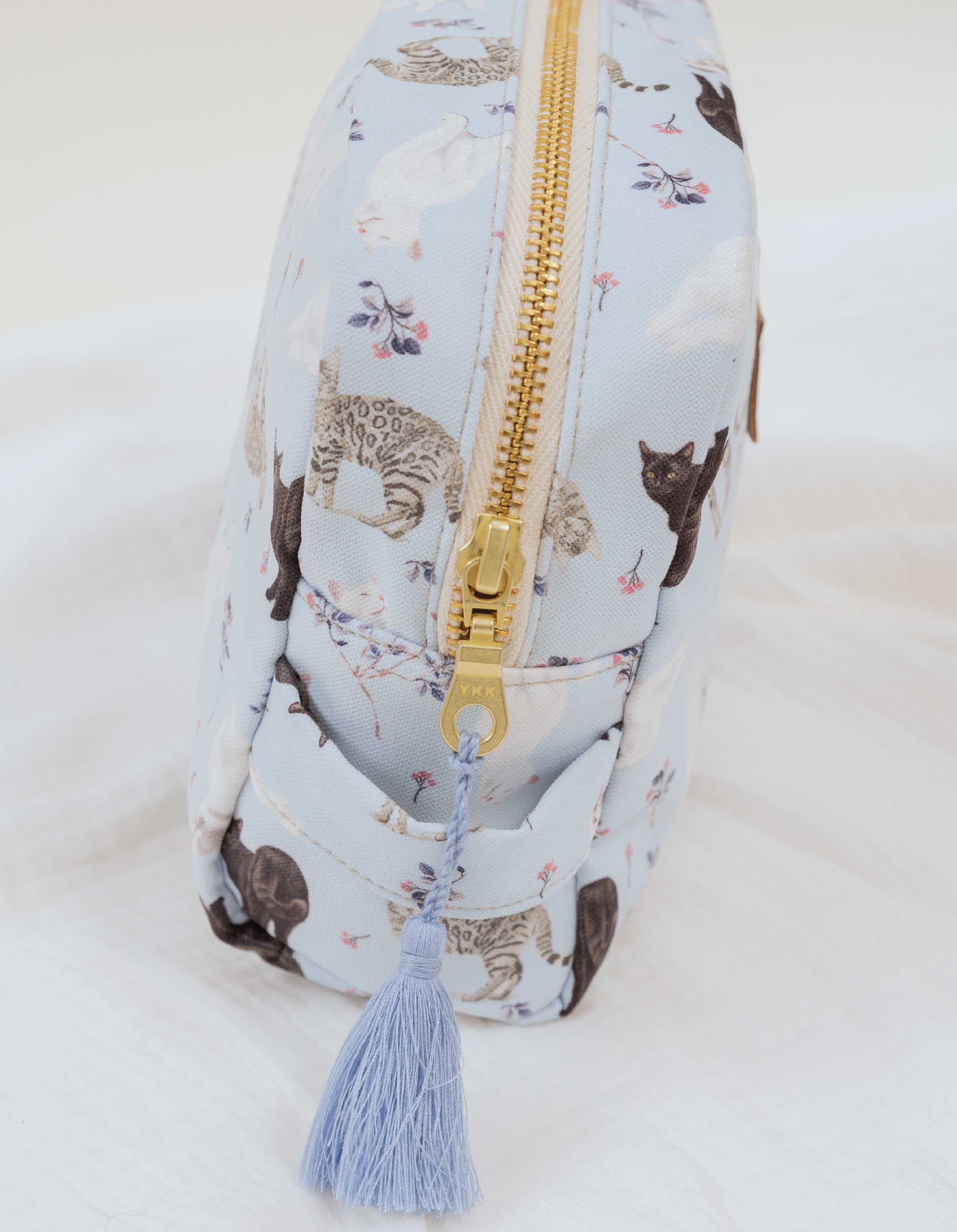 COSMETIQUERA GATOS MULTIRAZA AZUL CTK001