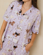 PIJAMA PANTALÓN RAZAS PEQUEÑAS LILA TP0041