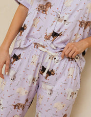 PIJAMA PANTALÓN RAZAS PEQUEÑAS LILA TP0041