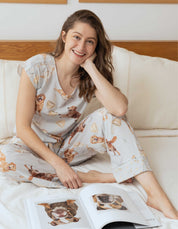 PIJAMA PANTALÓN GOLDEN HONGOS GRIS  TP0064