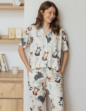 PIJAMA PANTALÓN SHIH TZU MARFIL  TP0063