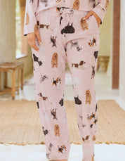 PIJAMA DE PANTALÓN RAZAS PEQUEÑAS ROSADA TP0037
