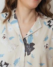PIJAMA PANTALÓN SHIH TZU MARFIL  TP0063