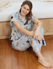 PIJAMA PANTALÓN PERROS CRIOLLOS AZUL  TP0055