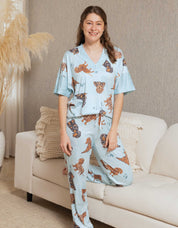 PIJAMA PANTALÓN SALCHICHA AZUL TP0067