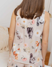 PIJAMA SHORT GATOS PELUDOS NUDE TS0031