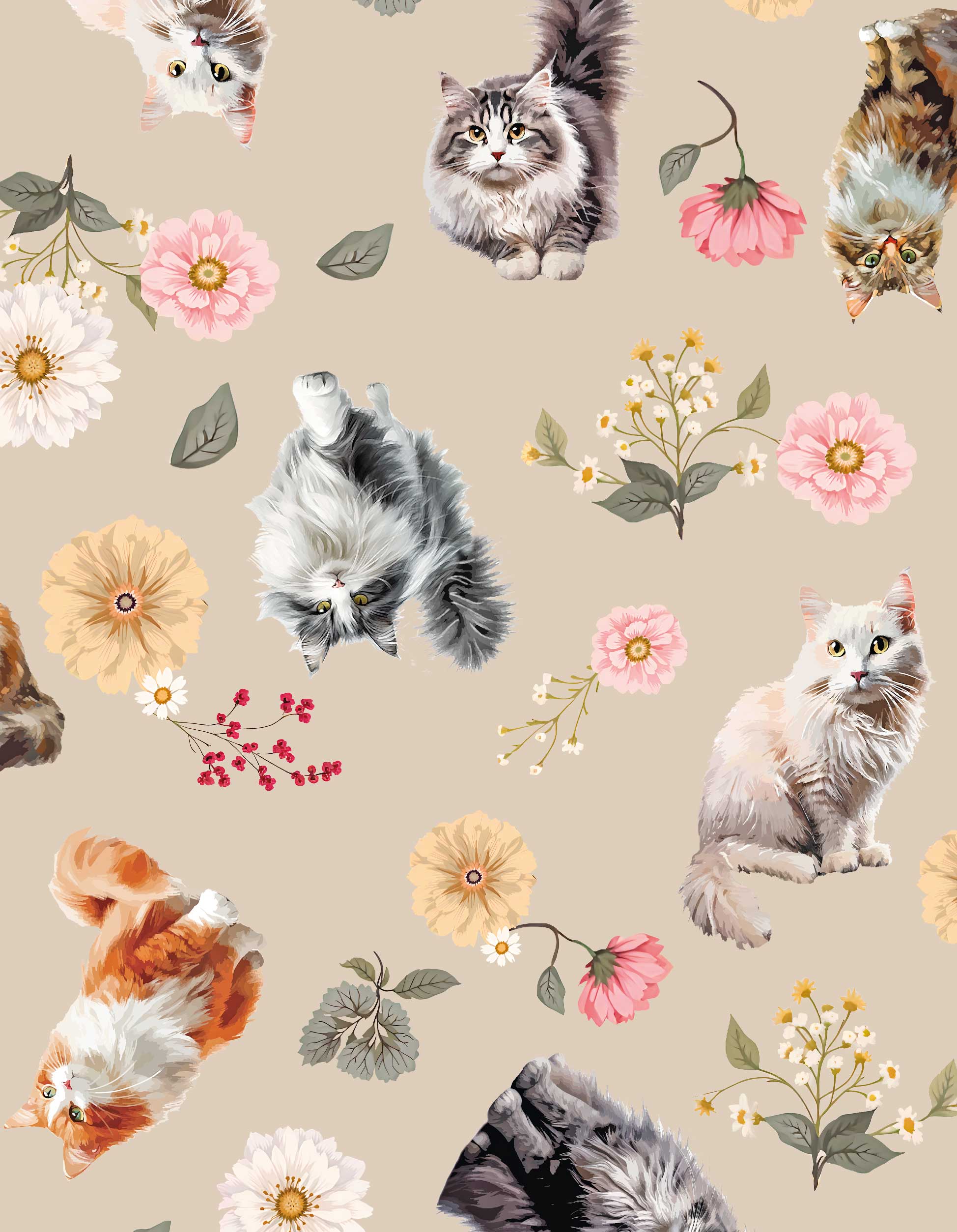 PIJAMA  PANTALÓN  GATOS PELUDOS NUDE TP0059