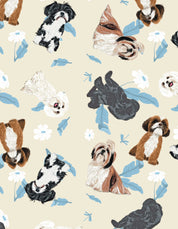 PIJAMA PANTALÓN SHIH TZU MARFIL  TP0063